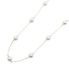 ミキモト MIKIMOTO ネックレス パール ネックレス 首回40cm K18（イエローゴールド） パール ネックレス レディース Used A