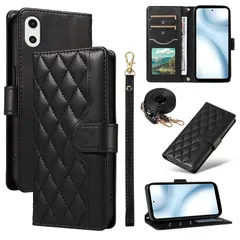 【新品】 Yuotky arrows We3 F-52G 用のケース 手帳型 アローズwe3ケース ショルダー キルティング F-52G/ FCG04/ M09 スマホケース 財布型 あろーずwe3ケース 肩掛け 人気 arrows f-52g カバー カード