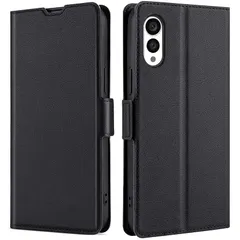 【新品】 BonwFzin arrows N F-51C ケース 手帳型 薄型 軽い 適用 アローズN 手帳カバー アローズ F51C スマホケース 携帯カバー 軽量 薄い 炭素繊維調 PU レザー マグネット フリップ カード収納 カード入れ 耐衝撃 スタン