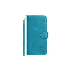 【新品】 Arrows We3 F-52G ケース 手帳型 FCG04 Arrows We3ケース F-52G手帳ケース ネコちゃん ストラップ付き スタンド機能 ターコイズ