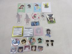  【中古品】 アニメ 名探偵コナン 工藤新一 毛利蘭 他 アクリルキーホルダー 缶バッジ 等 グッズセット