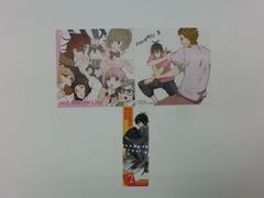 TAKA182-33 △漫画『はんだくん』コミックス購入特典 3点セット イラストカード2枚 クリアしおり1枚 비매품