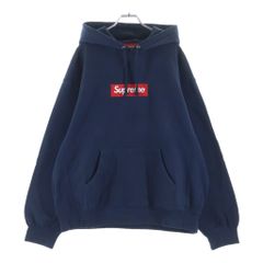 SUPREME (シュプリーム) 24AW Box Logo Hooded Sweatshirt ボックスロゴ プルオーバー長袖スウェットパーカー フーディー ネイビー