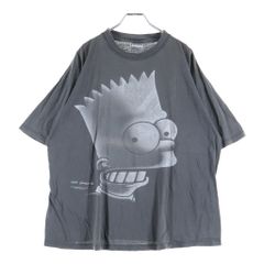 VINTAGE (ヴィンテージ) 90s ユーロ BART MONOCHROME BIG FACE BLACK OUT SIMPSONS ブラックアウト シンプソンズ クルーネックTシャツ ブラック