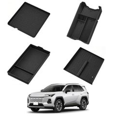 YORKNEIC トヨタ対応 新型 RAV4 60系 2026年から現行 コンソールボックストレイ ワイヤレス充電トレイ センターコンソールトレイ アクセサリー 小物 収納 トレイ シリコンマット 車種専用設計 防水 傷防止 汚れ防止 滑り止 5e321b88