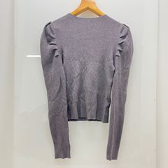 1014イ2 natural couture ナチュラルクチュール ジゴスリーブ グレー リブプルオーバー パワショル 長袖 フリーサイズ