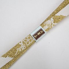 【一輝堂】和装小物 帯締め 帯締 礼装用 高麗組 金糸 美品 26w10-13882