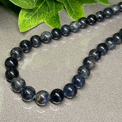 035-★ アイオライト 10mm 1連 38~39cm ★天然石 ビーズ 連材 天然石 パーツ 新品 水晶 ハンドメイド パワーストーン 天然石ビーズ 連材 粒売り