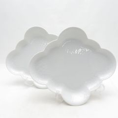 美品 ROYAL COPENHAGEN ロイヤルコペンハーゲン ホワイトフルーテッド 726 大皿 2枚 変形皿 ペア SY13854U1 