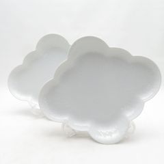 美品 ROYAL COPENHAGEN ロイヤルコペンハーゲン ホワイトフルーテッド 726 大皿 2枚 変形皿 ペア SY13853U1 