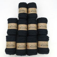 ハマナカ 毛糸 ハマナカ メンズクラブマスター 7番色 ブラック 10玉セット 1玉50g 毛60％ 未使用品