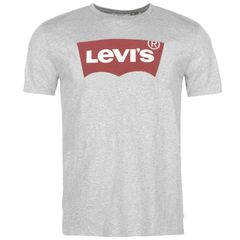 リーバイス メンズ トップス Tシャツ Levis Batwing T Shirt GreyRed グレー