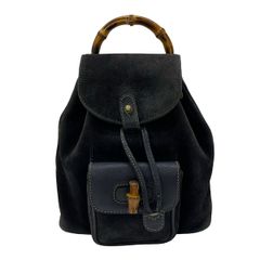 GUCCI(グッチ) リュックサック バンブー ネイビー レザー