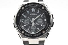 CASIO カシオ G-SHOCK Gショック G-STEEL Gスチール GST-W300 タフソーラー 電波 マルチバンド6 アナデジ ブラック 黒 文字盤 ステンレス ブレス 20気圧防水 メンズ 腕時計 稼働品 カシオ腕時計 ウォッチ WATCH