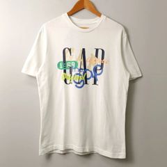 ギャップ GAP ミックス GAPロゴ  Tシャツ【M】ホワイト系／白系 古着