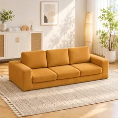 新入荷|ソファベッド 組立て不要 3人掛け フロアソファ ローソファ ソファー 1人暮らし 家庭用 マルチに使える 座椅子 枕付き 6色展開 完成品 運びに便利だ 圧縮梱包 高反発ウレタン 28Dウレタン 支持力150N 【イエロー】