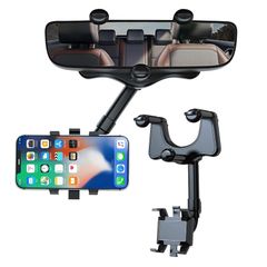 【新品】 スマホホルダー 車 業界新型 ルームミラー専用 車載ホルダー バックミラー 注意散漫を防ぐ 360度回転 伸縮アーム 落下防止 スマホホルダー ミラー用 携帯ホルダー リアビュー ミラー スマートフォンホルダー 0