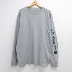 XL/古着 カーハート Carhartt 長袖 Tシャツ メンズ 大きいサイズ クルーネック グレー 霜降り 26oct06