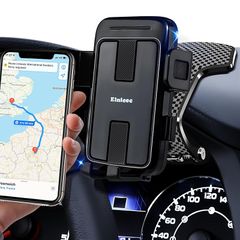 【新品】 Elnicec クリップ式 車載 スマホホルダー 360度回転 適切な角度に調整 安定性拔群 取り付け簡単 片手操作 転落防止 防振 互換性が高い 送口・ダッシュボード・バックミラー・デスクにも適用 4.7～7.2インチ全機種対応 日本語説明書付 0
