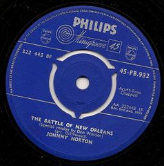 7インチ Johnny Horton The Battle Of New Orleans / All For The Love Of A G 45PB932 Philips