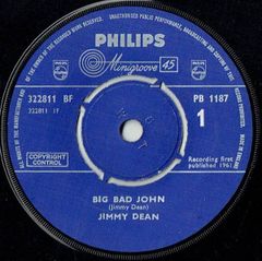 7インチ Jimmy Dean Big Bad John 322811BF PHILIPS