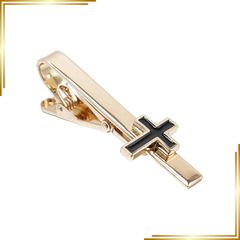【新品】 Yierda おもしろ ブラック 十字架 ネクタイピン おしゃれ メンズ ゴールド ネクタイピン 面白い 結婚式 ビジネス タイピン ブランド アクセサリー プレゼント