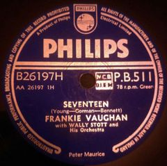 78RPM/SP Frankie Vaughan, Wally Stott & Seventeen / Meet Me On The Corner PB511 PHILIPS