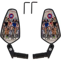 【新品】 Etermeta 自転車バックミラー 二個セット 16-22mmハンドル適用 360°調整可能 サイクリングミラー バーエンドミラー 自転車ツール