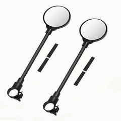 【新品】 自転車バックミラー 2個入り自転車バックミラー バーエンドミラー 凸面 360度回転 広視野角 調節可能 左右兼用 事故防止 簡単取付 電動アシスト 用、丸型