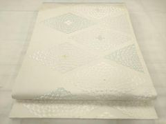 平和屋着物●六通柄袋帯　唐織　花菱文　金糸　正絹　逸品　AABM4885pf
