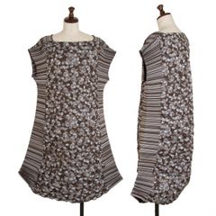 イッセイミヤケISSEY MIYAKE フリンジストライプ切替ラップデザイン