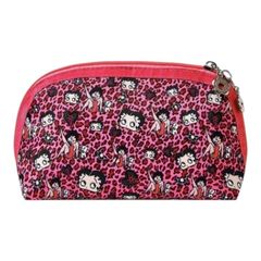 Betty Boop　ベティちゃん　ポーチ　ヒョウ柄　ピンク　ベティブープ　ポーチ　レオパード柄　PINK　メイクポーチ　コスメポーチ　化粧ポーチ　ペンケース　可愛い　アメコミ　キャラクター　レトロ　ギフト　プレゼント　海外製品