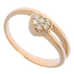 Samantha Tiara サマンサティアラ ハート モチーフ ダイヤ リング K18PG 750 ピンクゴールド ダイヤモンド 0.06ct 2.7g 10号 指輪 レディース アクセサリー ★ 【仕上済】