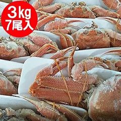 北海道産 オオズワイガニ  ボイル オオ ズワイガニ 姿 7尾入り 合計3kg カニ 蟹 かに 北海道 魚介類 水産加工品 カニ ずわい