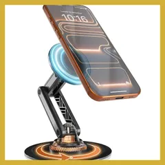 COOPER Mag360 MagSafe対応 スマホスタンド 卓上 マグネット式 360度回転 角度調整 ナイトブラック