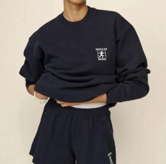 スポーティアンドリッチ Sporty & Rich ネイビー スウェット L
