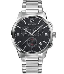 バルマン レディース アクセサリー 腕時計 Tシャツ Balmain Mens Quartz Chronograph Stainless Steel Bracelet Watch SilverBlac