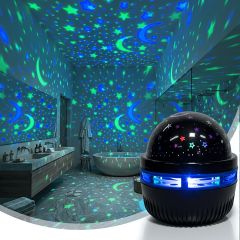 星空 プロジェクションランプ【8色変化】USB給電式 ロマンチック LEDナイトライト 寝室/リビング/KTV/バー装飾・プレゼントに最適 回転ファンタジーモダンLEDライト