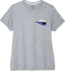 ブルックス レディース トップス Tシャツ Brooks Womens Distance Short Sleeve 30 Run Lucky TShirt Heather Ash ヘザー