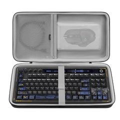 Geekria TKL キーボードケース、87 キー ゲーミング キーボードとマウス コンボ用ハードシェル トラベル キャリーバッグ、CORSAIR K70 RGB テンキーレス、Keychron V3 Max TKL 対応 ダーク グレー 00350116