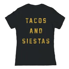 アンブランデッド レディース トップス Tシャツ グラフィック Unbranded Juniors Taco and Siestas Graphic Tee Black ブラック