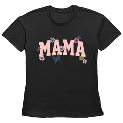 アンブランデッド レディース トップス Tシャツ グラフィック Unbranded Womens Mama Flowers Basic Fit Graphic Tee Black ブラック