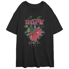 アンブランデッド レディース トップス Tシャツ グラフィック Unbranded Juniors Sweet Rock World Tour 1997 Oversized Graphic Tee B