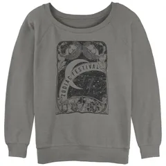 アンブランデッド レディース トップス Tシャツ パイル グラフィック Unbranded Juniors Zodiac Festival Poster Graphic Slouchy Terry G