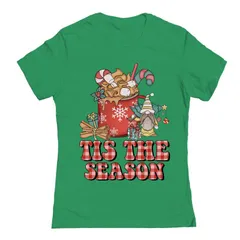 アンブランデッド レディース トップス Tシャツ グラフィック Unbranded Juniors Cozy Christmaseason Graphic Tee Kelly