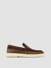 オフィチーネクリエイティブ メンズ シューズ スリッポン・ローファー スエード Officine Creative Bones 002 Suede Loafer Brown ブラウン