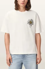 オールセインツ メンズ トップス Tシャツ コットン グラフィック AllSaints Petals Cotton Graphic TShirt Chalk White ホワイト