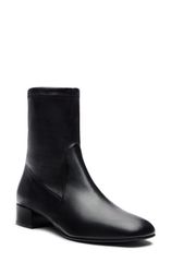 スチュアート ワイツマン レディース シューズ ブーツ・レインブーツ レザー Stuart Weitzman Bacari Leather Bootie Women BLACK LEATHER ブラッ