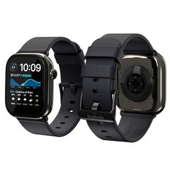 KeyBudz Apple Watch用 バンド 本革 ECCO トップグレインレザー Artisan 49/46/45/44mm ブラック 1