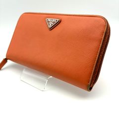 良品 】PRADA プラダ ラウンドジップ 長財布 サフィアーノレザー